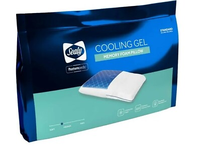 #ad Sealy Posturepedic Cooling Gel Memory Foam Pillow CC NWT $49.99