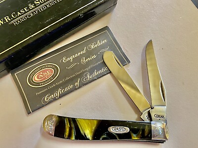 #ad Case Special Edition Scrolled Bolters Miny Trapper With Beatiful Handles $100.00
