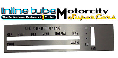 #ad 70 71 72 Cutlass 442 W 30 Air Conditioning Dash Board Panel A C Control Placard $24.50