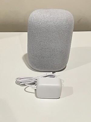 #ad GENUINE Google Nest Audio Smart Speaker GA01420 w Power Adapter Chalk White $47.95