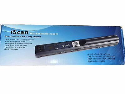 #ad iScan Wand Portable Scanner Compact JPEG PDF 900 DPI Up to 32GB new in box $19.99