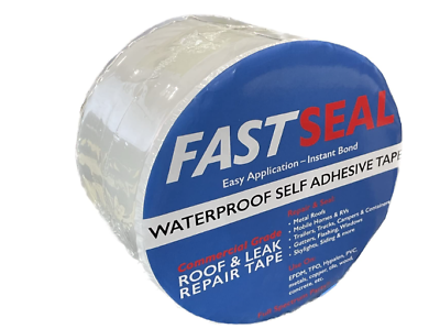 #ad FastSeal RV Roof Tape White 4quot; x 50#x27; White RV Tape RV Sealant Tape Camper Roof $36.99