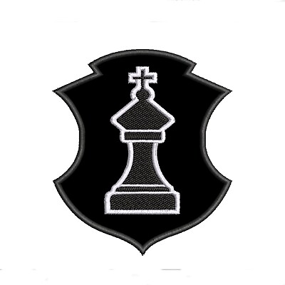 #ad Black King Chess Piece Patch Embroidered Iron on Applique Clothing Backpack $4.95