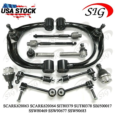 #ad 12pc Control Arm Kit Ball Joint Tie Rod Sway Bar for Toyota 4Runner 2003 2009 $134.99