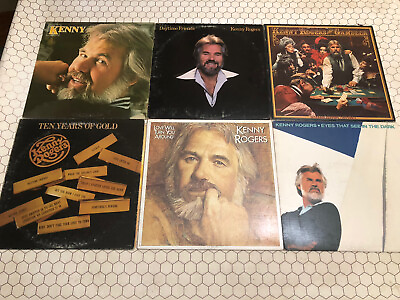 #ad Vintage Kenny Rodgers Vinyl Collection Lot Of 6 Records $37.99
