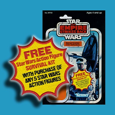 #ad Kenner quot;FREE STAR WARS Figure Survival Kitquot; Vintage offer 3.5quot; Iron on patch $6.00
