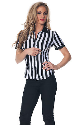#ad Referee Fitted Shirt Goal Score Keeper Halloween Costume Top Accessory Adult Men $15.13