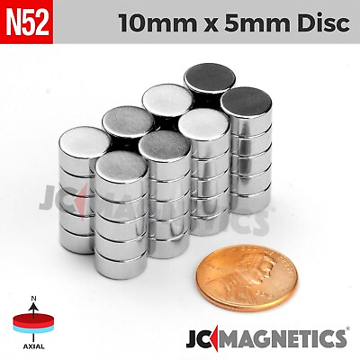 #ad 10mm x 5mm N52 Super Strong Round Disc Rare Earth Neodymium Magnet 10x5mm $245.00