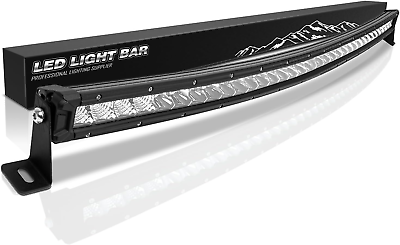 #ad 42 Inch Led Light Bar 52000LM Spot Flood Combo Beam Curved Single Row Led Ligh $141.99