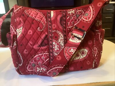 #ad Vera Bradley Mesa Red Side By Side Handbag Shoulder Purse $18.99