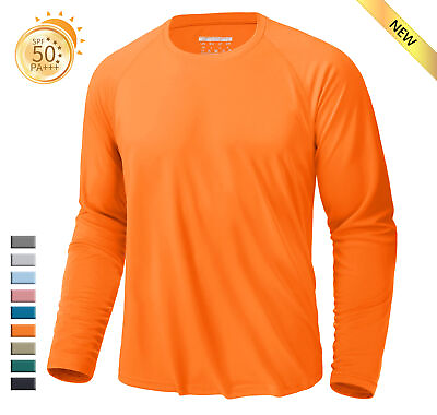 #ad Mens UPF50 Long Sleeve T Shirt UV Sun Skin Protection Outdoor Sport Casual Tops $16.98