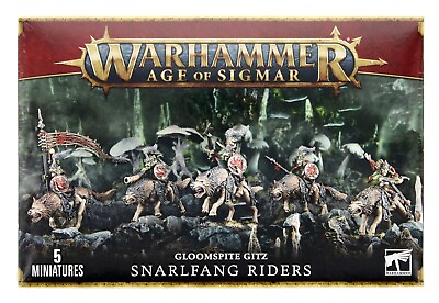 #ad Warhammer Age of Sigmar Gloomspite Gitz Snarlfang Riders 5 Citadel Miniatures $39.99