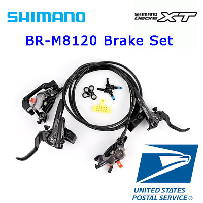 #ad Shimano Deore XT BR M8120 BL M8100 4 Piston Hydraulic Brake Set FR Resin Metal $279.99