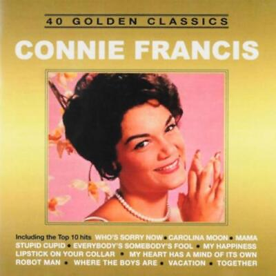 #ad Connie Francis 40 Golden Classics CD Album $18.79