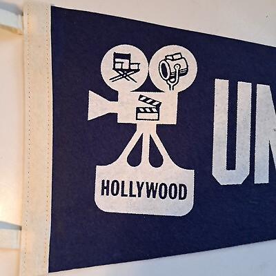 #ad Universal Studios Pennant Hollywood VTG Souvenir Felt Flag Flannel Banner $39.94