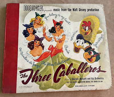 #ad Disney DECCA Three Caballeros Charles Wolcott amp; Orchestra 3 record set 78 373 $94.50