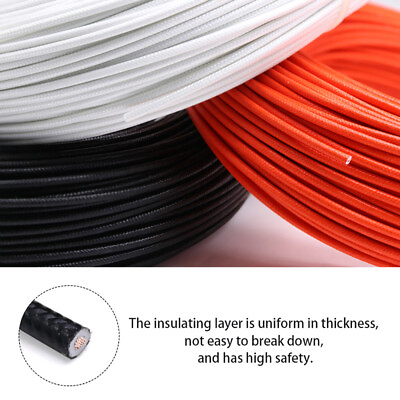 #ad High Temperature Silicone Wire And Cable Tinned Copper Wire Glass Fiber Braided $2.59