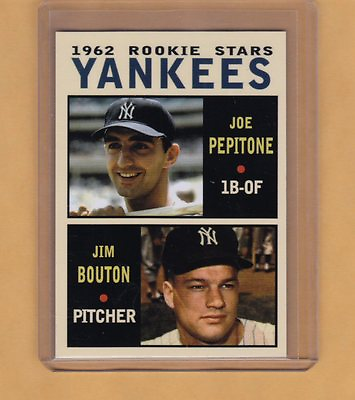 #ad Joe Pepitone amp; Jim Bouton #x27;62 New York Yankees rookies Pastime #10 NM cond. $4.95