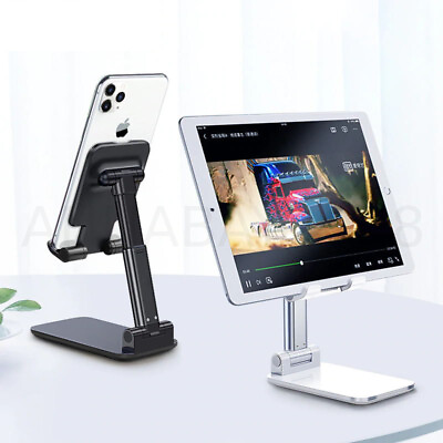 Adjustable Phone Tablet Desktop Stand Desk Holder Mount Cradle For iPhone iPad $7.98