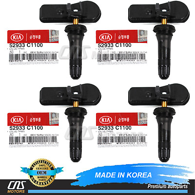 #ad ⭐OEM⭐ Tire Pressure Sensors TPMS 4pcs for 2015 2023 Hyundai Kia 52933C1100 $99.49