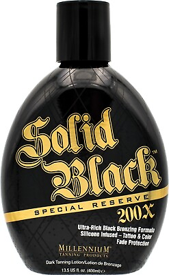 #ad Millennium SOLID BLACK SPECIAL RESERVE 200X Bronzer Dark Tanning Bed Lotion $34.95