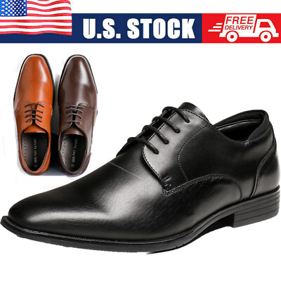 #ad #ad US Men#x27;s Dress Shoes Cap Toe Lace Up Oxfords PU Leather Fromal Shoes Size 6.5 15 $26.50