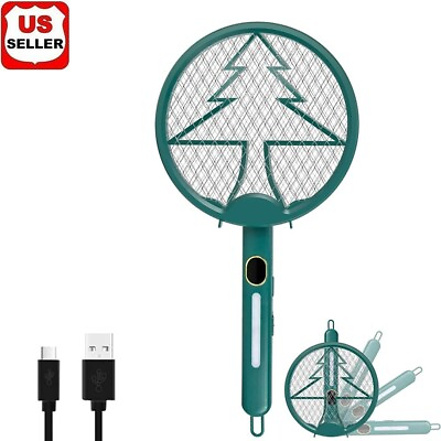 #ad 2 In 1 Portable Rechargeable USB Electric Mosquito Swatter Fly Insect Handheld $9.98