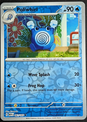 #ad Poliwhirl Reverse Holo NM 061 165 Scarlet amp; Violet 151 Pokemon Card $1.99