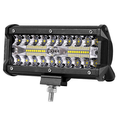 #ad 7 Inch 120W Combo Led Light Bars Spot Flood Beam for Work Driving Offroad3645 $25.83