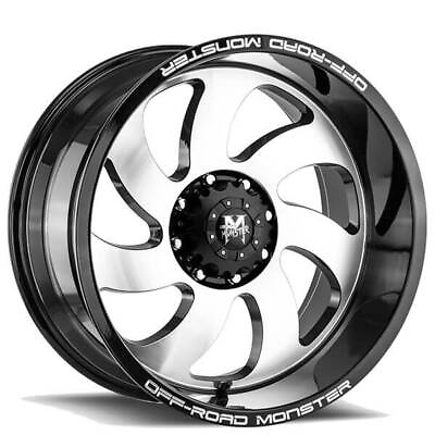 4 24quot; Off Road Monster Wheels M07 Gloss Black Machined Rims B41 $2217.00