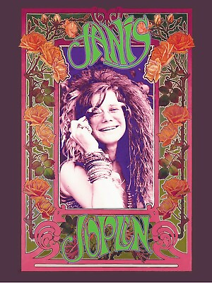 #ad Janis Joplin Concert Poster Rock N Roll Music 18quot;X24quot; Poster Free Shipping $9.89