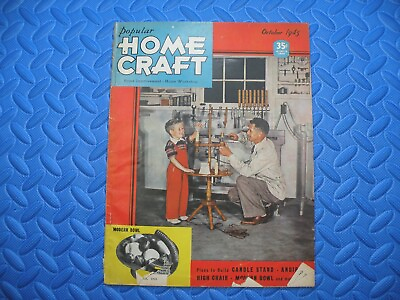 #ad VTG 1945 Popular Home Craft October Magazine $4.99