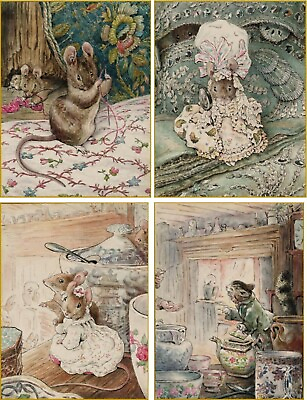 #ad 8 BEATRIX POTTER TAILOR OF GLOUCHESTER NOTE CARDS WITH ENVELOPES ORGANZA BAG $15.95