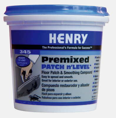 #ad Henry No. 345 Premixed PATCH #x27;N LEVEL 1Qt. Floor Patch Smoothing Compound 12063 $30.78