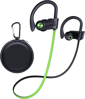 #ad Bluetooth 5.3 Sport Headphones with Mic IPX7 Waterproof 16Hrs Battery Earhooks $30.46
