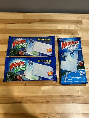 #ad Windex Outdoor Refill Pads for Cleaning Glass Windows 3 Count Lot Of 3 Packs $24.99