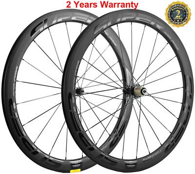 #ad 700C 50mm Carbon Wheels 25mm U Shape Clincher Carbon Wheelset Road Bike Race UD $402.00
