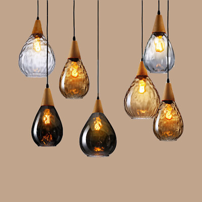 #ad Glass Pendant Lights Kitchen Chandelier Lighting Bedroom Ceiling Light Bar Lamp AU $92.65