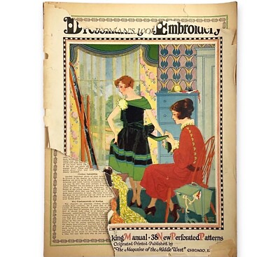 #ad The Book of Dressmaking and Embroidery Woman#x27;s World 1927 Perforated Pattern $17.99