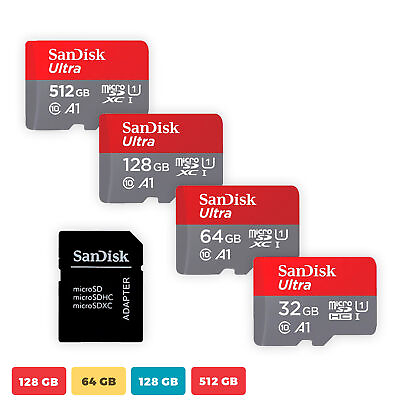#ad Sandisk Micro SD Card Ultra Memory Card 32GB 64GB 128GB 512GB 1TB Wholesale lot $34.85