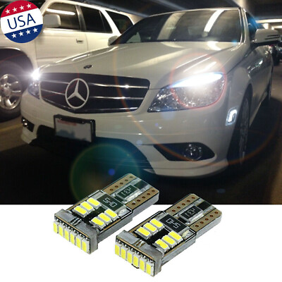 #ad 2x 18 SMD White LED Error Free Eyebrow Parking Light Bulb For Mercedes ML350 Etc $13.99