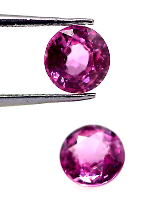#ad Pair Round Cut 1.03 Ct Natural Pink Sapphire Loose Ceylon Unheated Untreated A $351.12