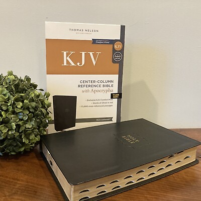 #ad Authorized King James Version KJV Bible with APOCRYPHA Thumb indexed Black $44.99