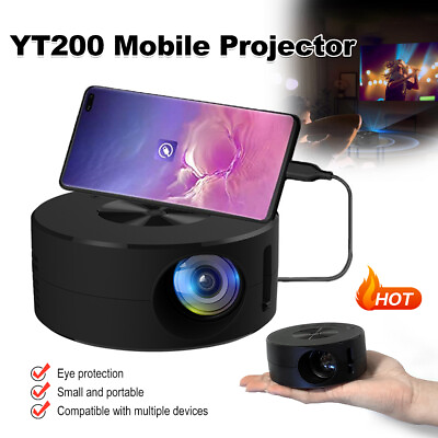 #ad Projector 15±3 ANSI Lumens 1080P 3D LED 4K Mini WiFi Video Home Theater Cinema $39.59