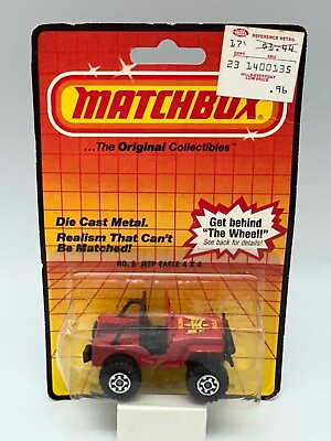 #ad Matchbox #5 Jeep Eagle 4X4 Red 1:64 NIB $7.99