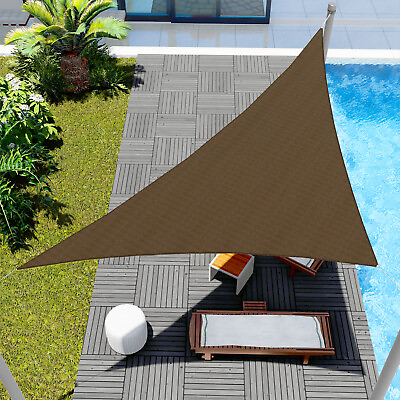 #ad Custom Brown Right Triangle Sun Shade Sail Outdoor Yard Canopy Awning Pool Top $165.43