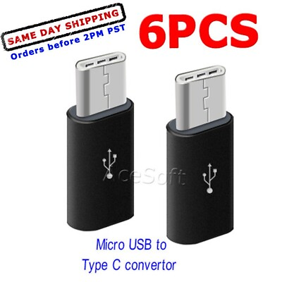#ad Portable 6x Multi Function Micro to Type C Quick Adapter Data Adapter USA Seller $19.87