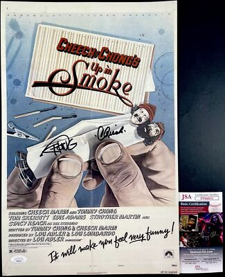 #ad Cheech amp; Chong Signed Up In Smoke 11x17 Movie Poster Autograph JSA COA $84.95