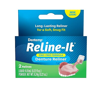 #ad Denture Reline Kit Advanced Formula Reline It Denture Reliner Pack of 1 $14.99