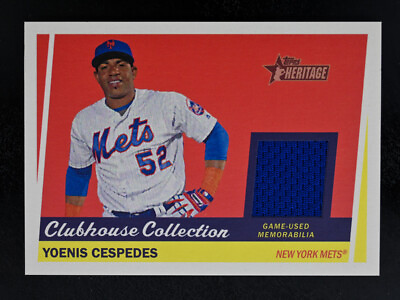 #ad 2016 Topps Heritage High Number #CCR YC Yoenis Cespedes Clubhouse Relics Mets $4.77